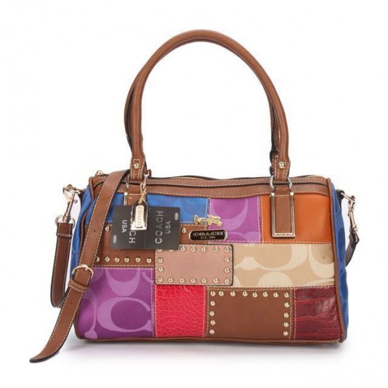 Coach Holiday Matching Stud Medium Brown Multi Luggage Bags ECA | Women